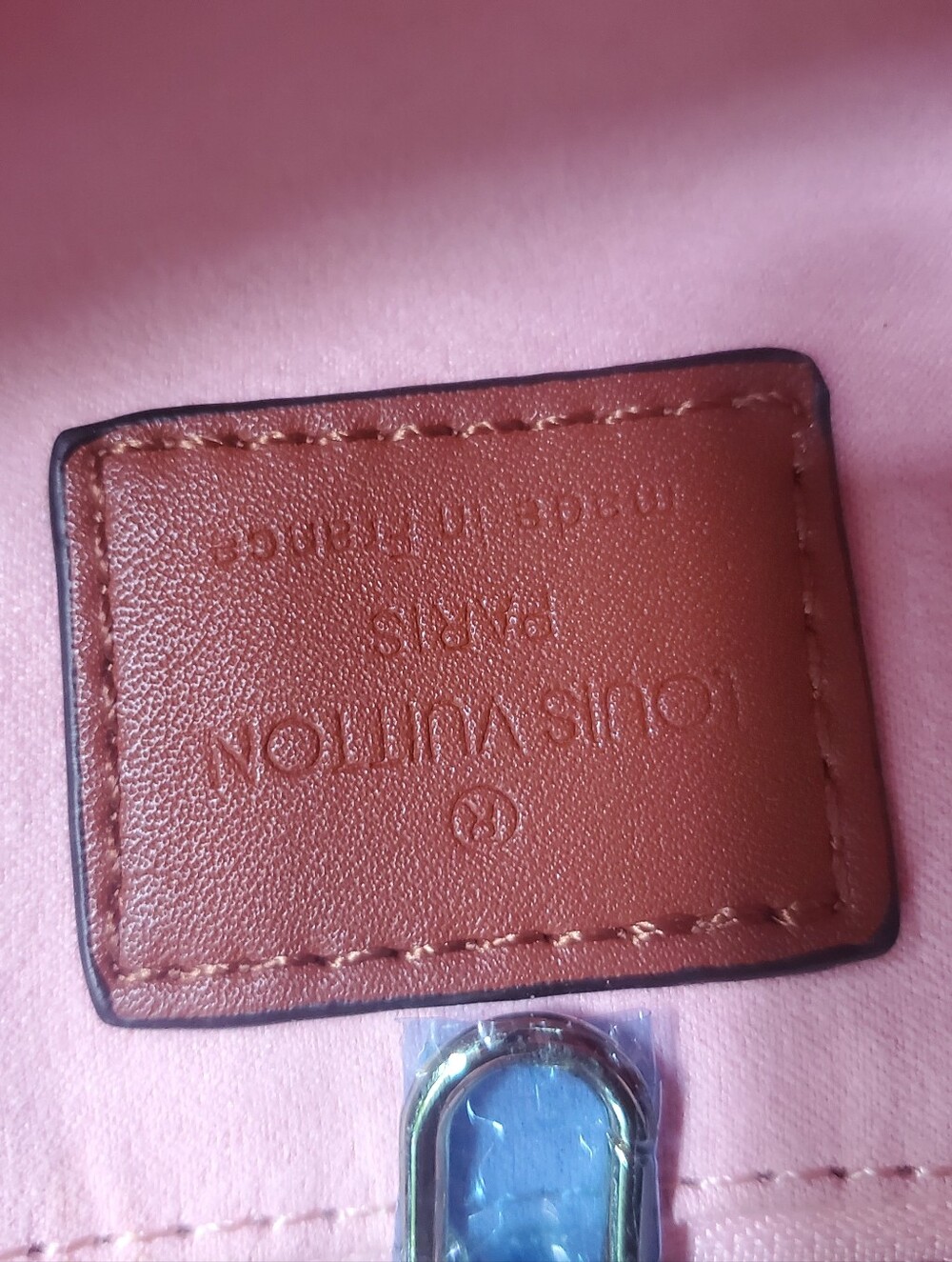 Pink Embossed Neverfull MM tote - Picture 9 of 10